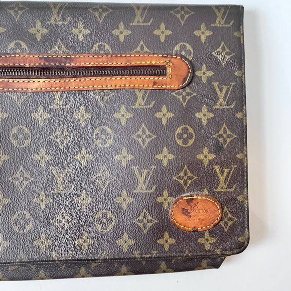 Louis Vuitton Vintage 80s Monogram Document Folding Laptop Portfolio Clutch - Picture 3 of 15